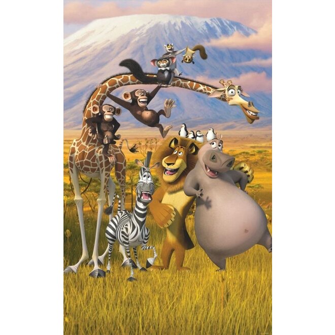 Madagascar Safari Poster Behang - Walltastic