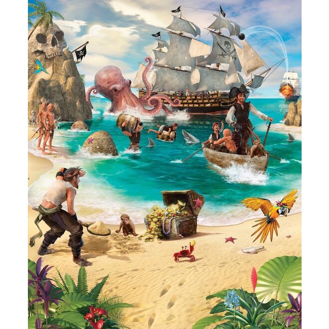 Piraten en Schatten Posterbehang - Walltastic