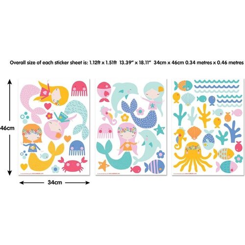 Overige Zeemeermin Muurstickers Room Decor Kit - Walltastic Overige Zeemeermin Muurstickers Room Decor Kit - Walltastic
