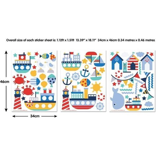 Overige Nautical Room Decor Kit Muurstickers - Walltastic Overige Nautical Room Decor Kit Muurstickers - Walltastic