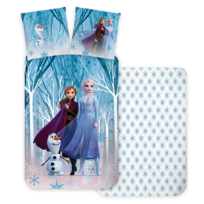 Disney Frozen Dekbedovertrek 140 x 200 - Snowflakes