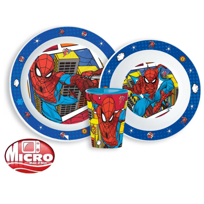 Spiderman Kinderservies met Beker - Magnetron
