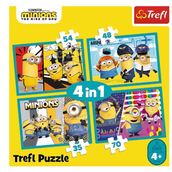 Minions 4 in 1 Puzzel - 35/48/54/70 stukjes - Trefl