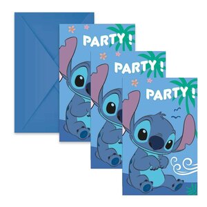 Lilo en Stitch 6 Stitch Uitnodigingen met Envelop FSC - Disney