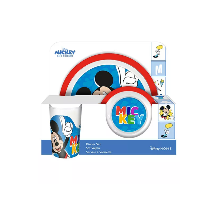 Mickey Mouse Kinderservies met Beker - Magnetron