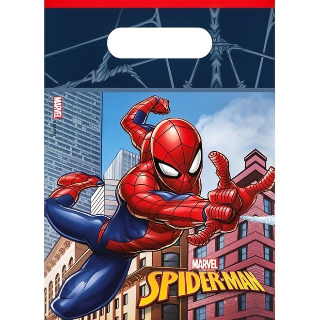 6 Spiderman Uitdeelzakjes - Marvel
