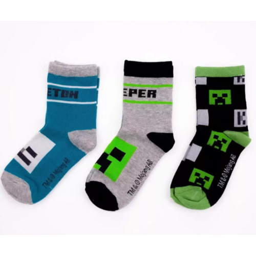 Minecraft Minecraft Sokken - 3 paar Minecraft Minecraft Sokken - 3 paar