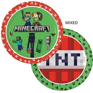 Minecraft 8 Minecraft Bordjes 23 cm - FSC Minecraft 8 Minecraft Bordjes 23 cm - FSC