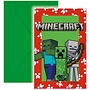 6 Minecraft Uitnodigingen met Envelop - FSC