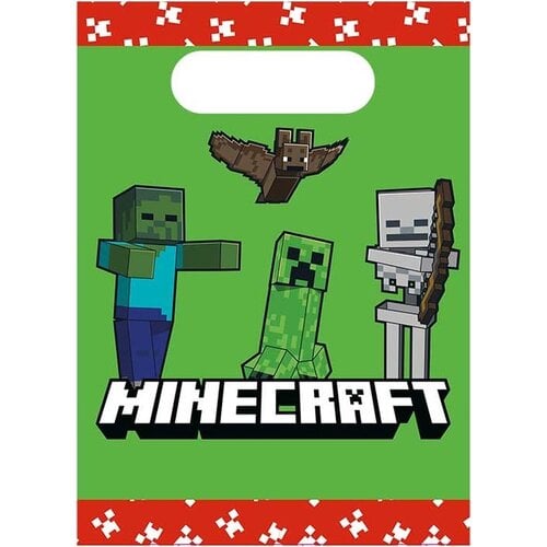 Minecraft 4 Minecraft Uitdeelzakjes - FSC Minecraft 4 Minecraft Uitdeelzakjes - FSC
