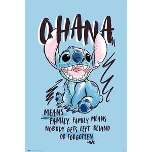 Lilo en Stitch Stitch Ohana Maxi Poster - Disney Lilo en Stitch Stitch Ohana Maxi Poster - Disney