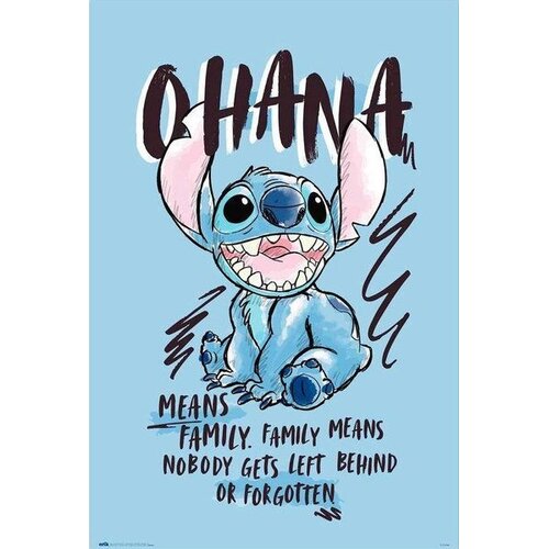 Lilo en Stitch Stitch Ohana Maxi Poster - Disney Lilo en Stitch Stitch Ohana Maxi Poster - Disney