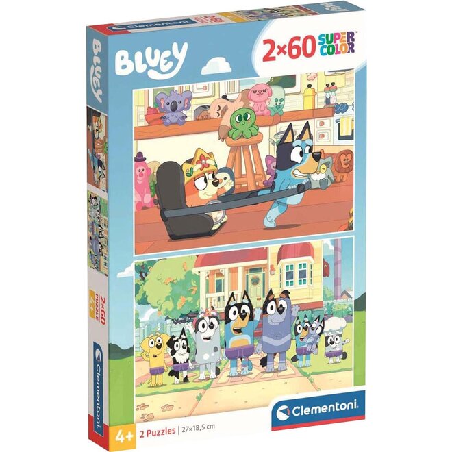 Bluey 2 in 1 Puzzel - 2 x 60 stukjes - Clementoni