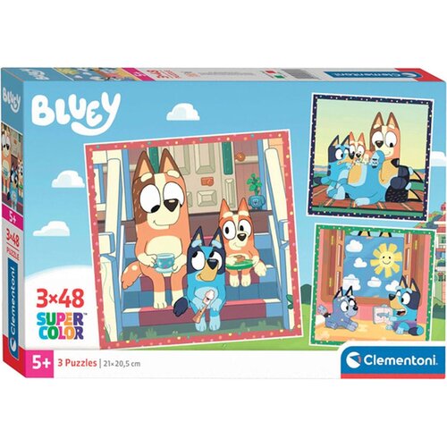 Bluey Bluey Puzzel - 3 x 48 stukjes - Clementoni Bluey Bluey Puzzel - 3 x 48 stukjes - Clementoni