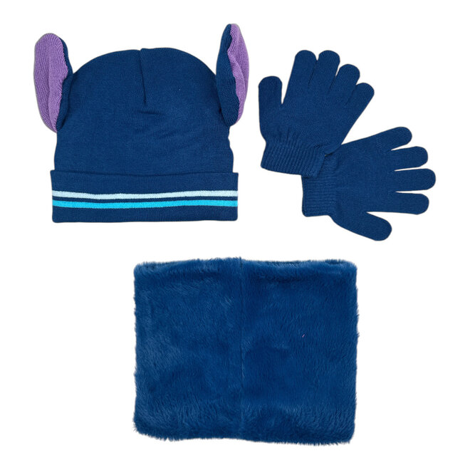 Stitch Winterset: Handschoenen, Muts, Colsjaal