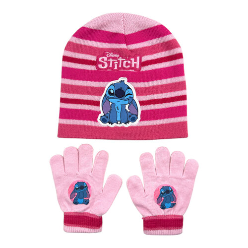 Lilo en Stitch Stitch Handschoenen met Muts - Licht Roze Lilo en Stitch Stitch Handschoenen met Muts - Licht Roze