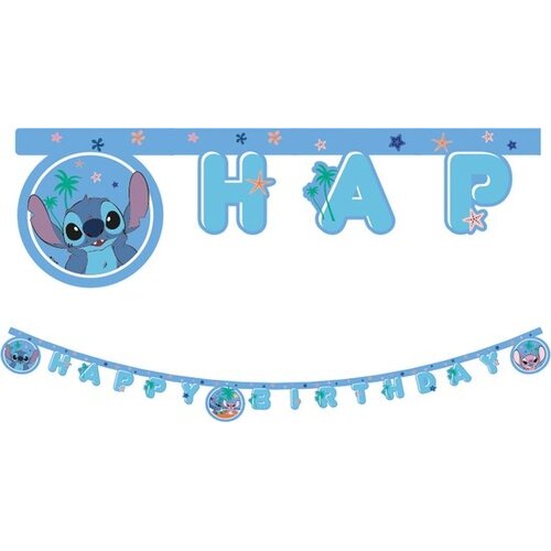 Lilo en Stitch Stitch Letterslinger FSC - Happy Birthday Lilo en Stitch Stitch Letterslinger FSC - Happy Birthday