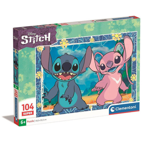 Lilo en Stitch Stitch en Angel Puzzel - 104 stukjes - Clementoni Lilo en Stitch Stitch en Angel Puzzel - 104 stukjes - Clementoni