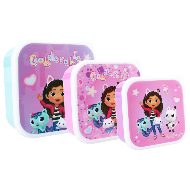 Gabby's Poppenhuis Snackbox - Set van 3