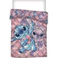 Stitch en Angel Bedsprei Gewatteerd - 140x200 - Roze