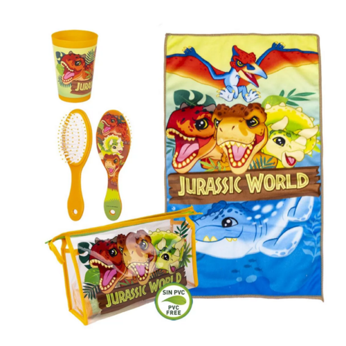 Dinosaurus / Jurassic World Dinosaurus Toilettas Gevuld - 4 Delig Dinosaurus / Jurassic World Dinosaurus Toilettas Gevuld - 4 Delig