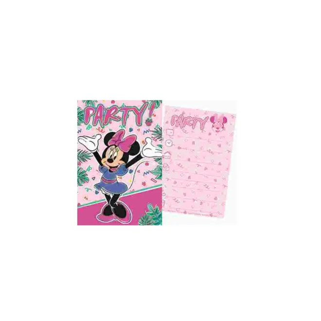 5 Minnie Mouse Uitnodigingen