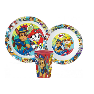 Paw Patrol Paw Patrol Kinderservies met Beker - Magnetron Paw Patrol Paw Patrol Kinderservies met Beker - Magnetron