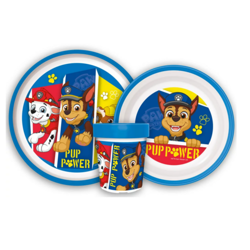 Paw Patrol Paw Patrol Kinderservies Blauw - Magnetron Paw Patrol Paw Patrol Kinderservies Blauw - Magnetron
