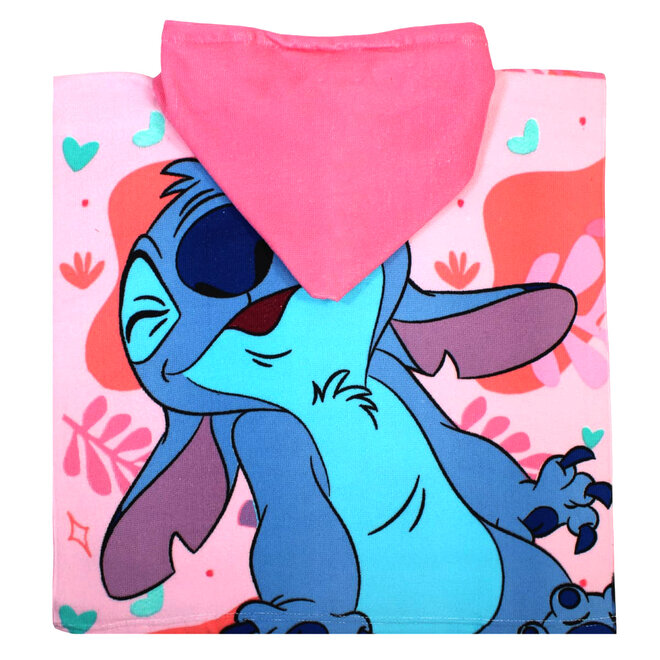 Stitch Badponcho - Sneldrogend - Roze