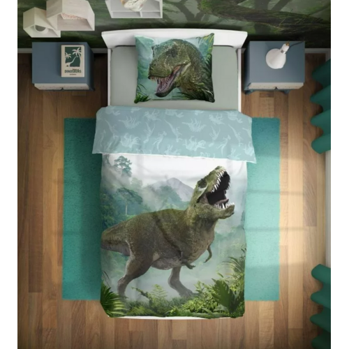 Dinosaurus / Jurassic World Dinosaurus Dekbedovertrek 140 x 200 - T-Rex Dinosaurus / Jurassic World Dinosaurus Dekbedovertrek 140 x 200 - T-Rex