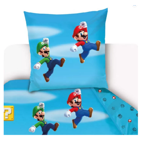 Super Mario Super Mario Dekbedovertrek 140 x 200 cm - Dubbelzijdig