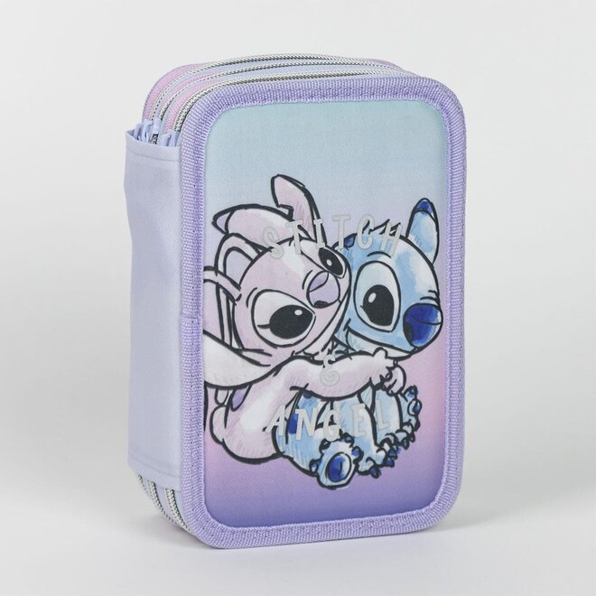 Stitch en Angel gevulde Etui - 3 Laags - Disney
