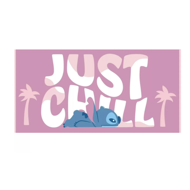 Stitch Badlaken  Just Chill - Sneldrogend - Disney