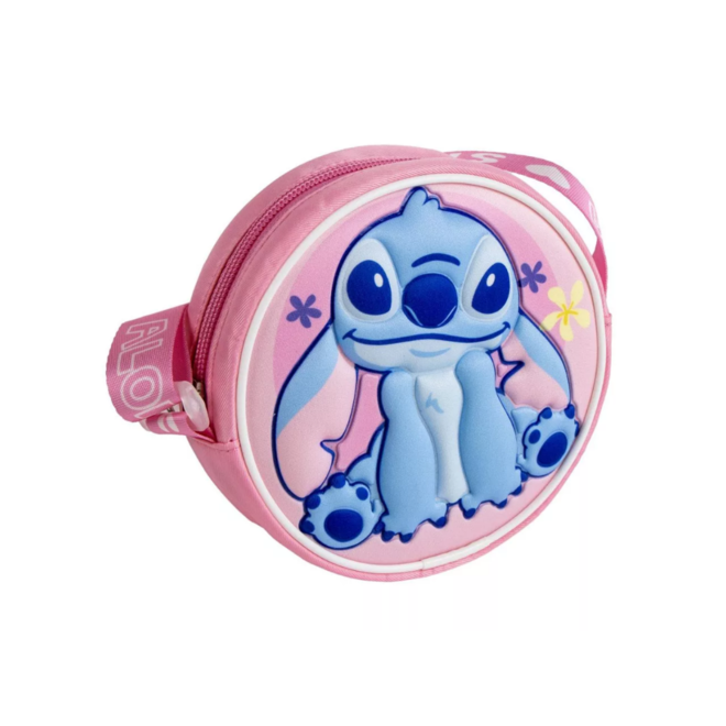 Stitch 3D Schoudertas Roze - Disney