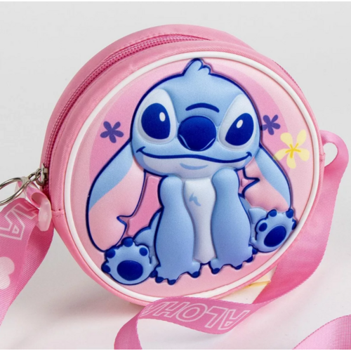 Lilo en Stitch Stitch 3D Schoudertas Roze - Disney Lilo en Stitch Stitch 3D Schoudertas Roze - Disney