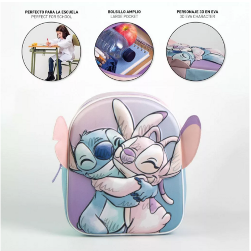 Lilo en Stitch Stitch en Angel Rugzak 3D - 31 cm - Disney Lilo en Stitch Stitch en Angel Rugzak 3D - 31 cm - Disney