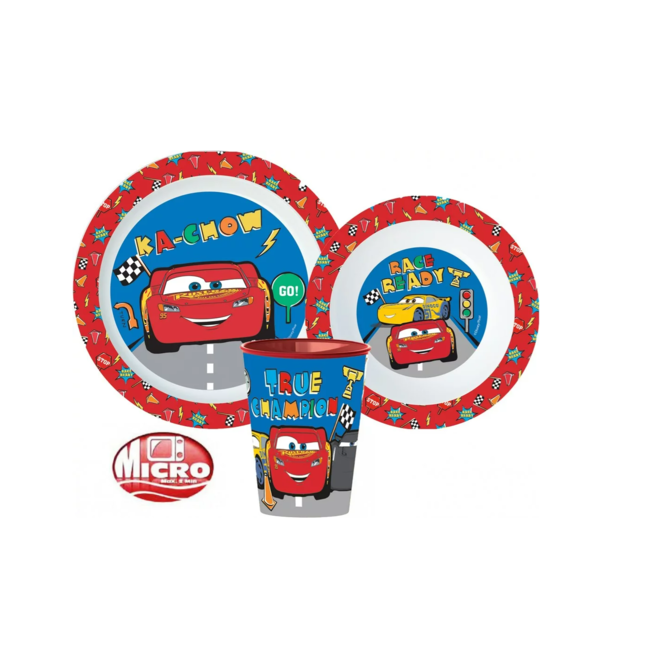 Disney Cars Kinderservies met Beker - Magnetron