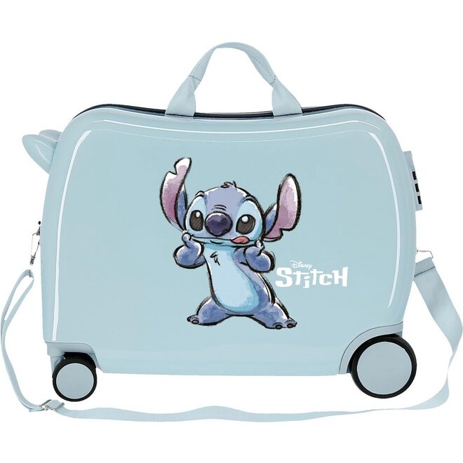 ABS Stitch Ride-On Kinderkoffer Blauw - Disney