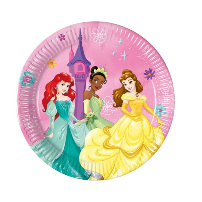 8 Disney Princess Gebaksbordjes - FSC
