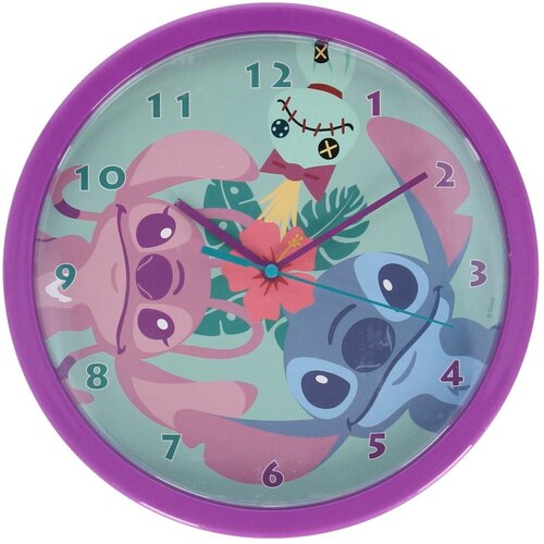 Lilo en Stitch Stitch en Angel Wandklok / Klok - Disney Lilo en Stitch Stitch en Angel Wandklok / Klok - Disney