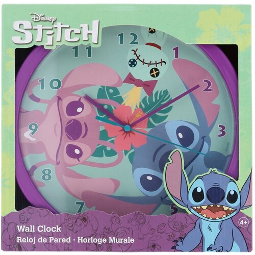 Lilo en Stitch Stitch en Angel Wandklok / Klok - Disney Lilo en Stitch Stitch en Angel Wandklok / Klok - Disney