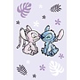 Stitch en Angel Fleece Deken - Purple - Disney