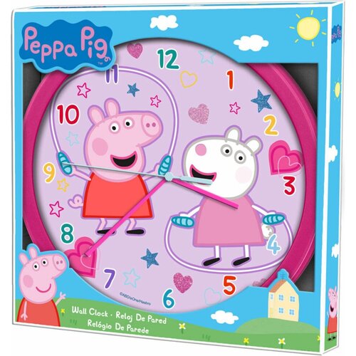 Peppa Pig Peppa Pig Wandklok / Klok - Peppa en Suzy Peppa Pig Peppa Pig Wandklok / Klok - Peppa en Suzy