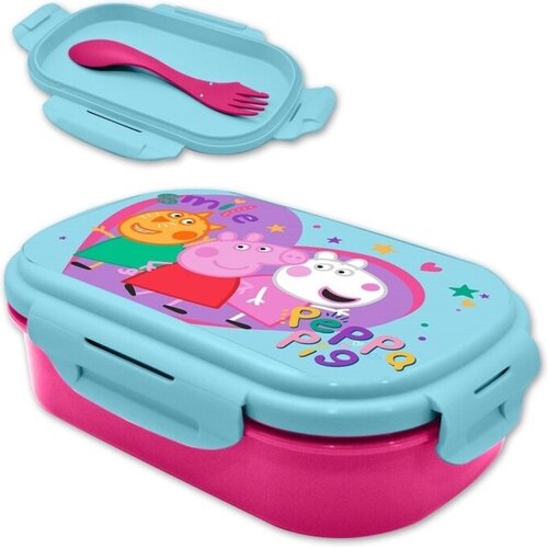 Peppa Pig Peppa Pig Broodtrommel met Bestek Peppa Pig Peppa Pig Broodtrommel met Bestek