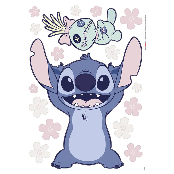 Stitch Muursticker Scrump 50x70 cm - Disney