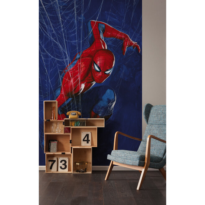 Spiderman Vlies Behang Web - 150x250 cm
