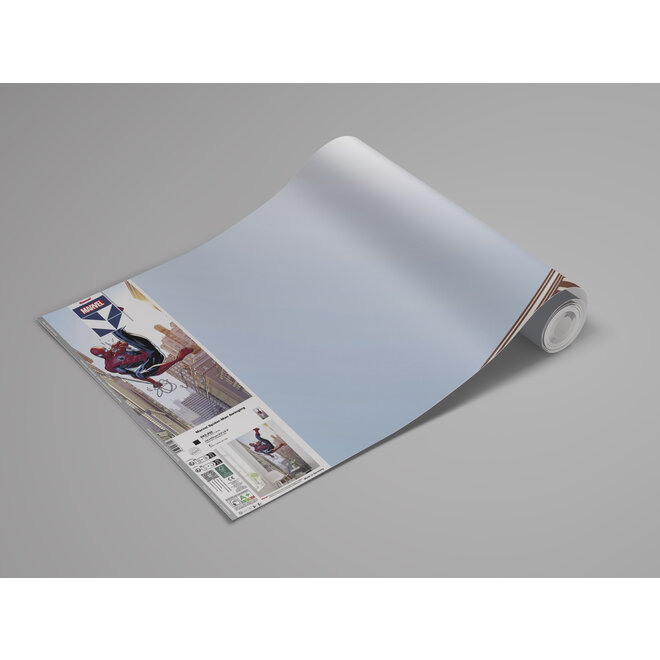 Spiderman Vlies Behang Swinging - 100x250 cm - Marvel
