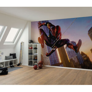 Spiderman Spiderman Vlies Behang Huge Jump - 400x250 cm