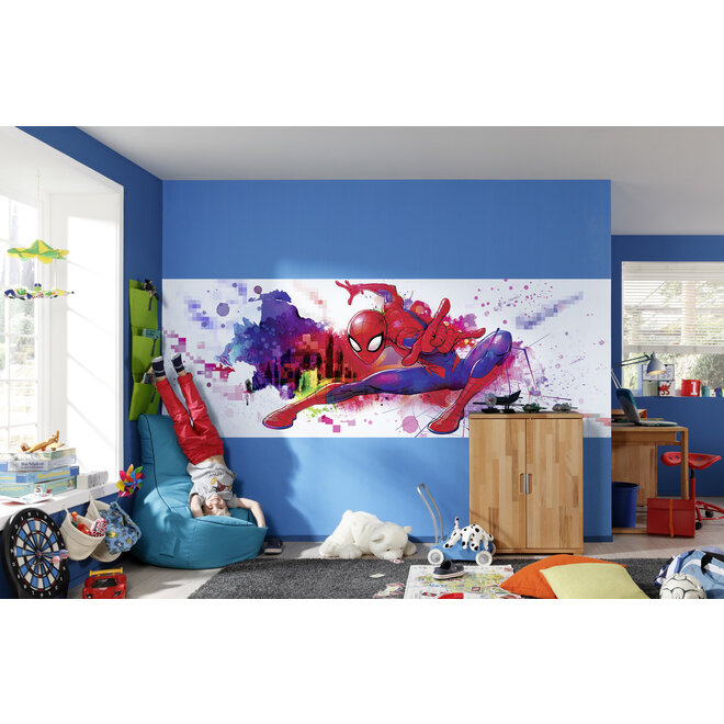 Spiderman Behang Graffiti - 368x127 cm - Marvel