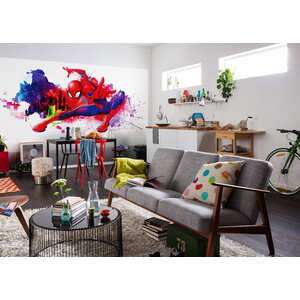 Spiderman Spiderman Vlies Behang Graffiti Art - 300x150 cm - Marvel